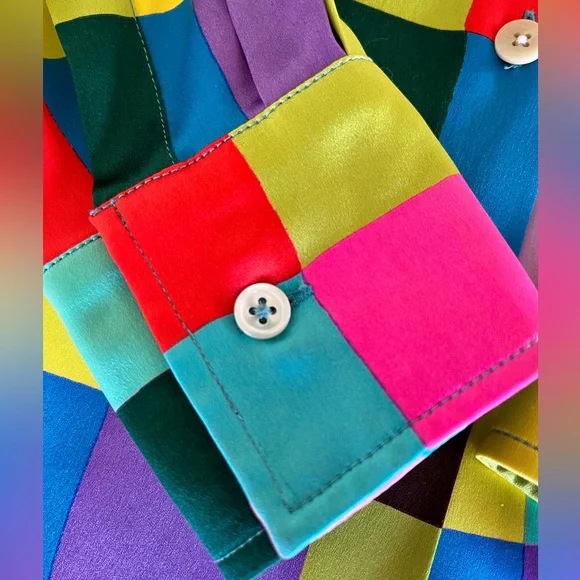 DOLCE & GABBANA fitted silk satin button down shirt blouse. Pristine. Sz 38 - Picture 6 of 9